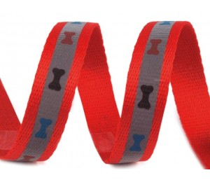 GURTBAND 20mm Reflektorstreifen Knochen